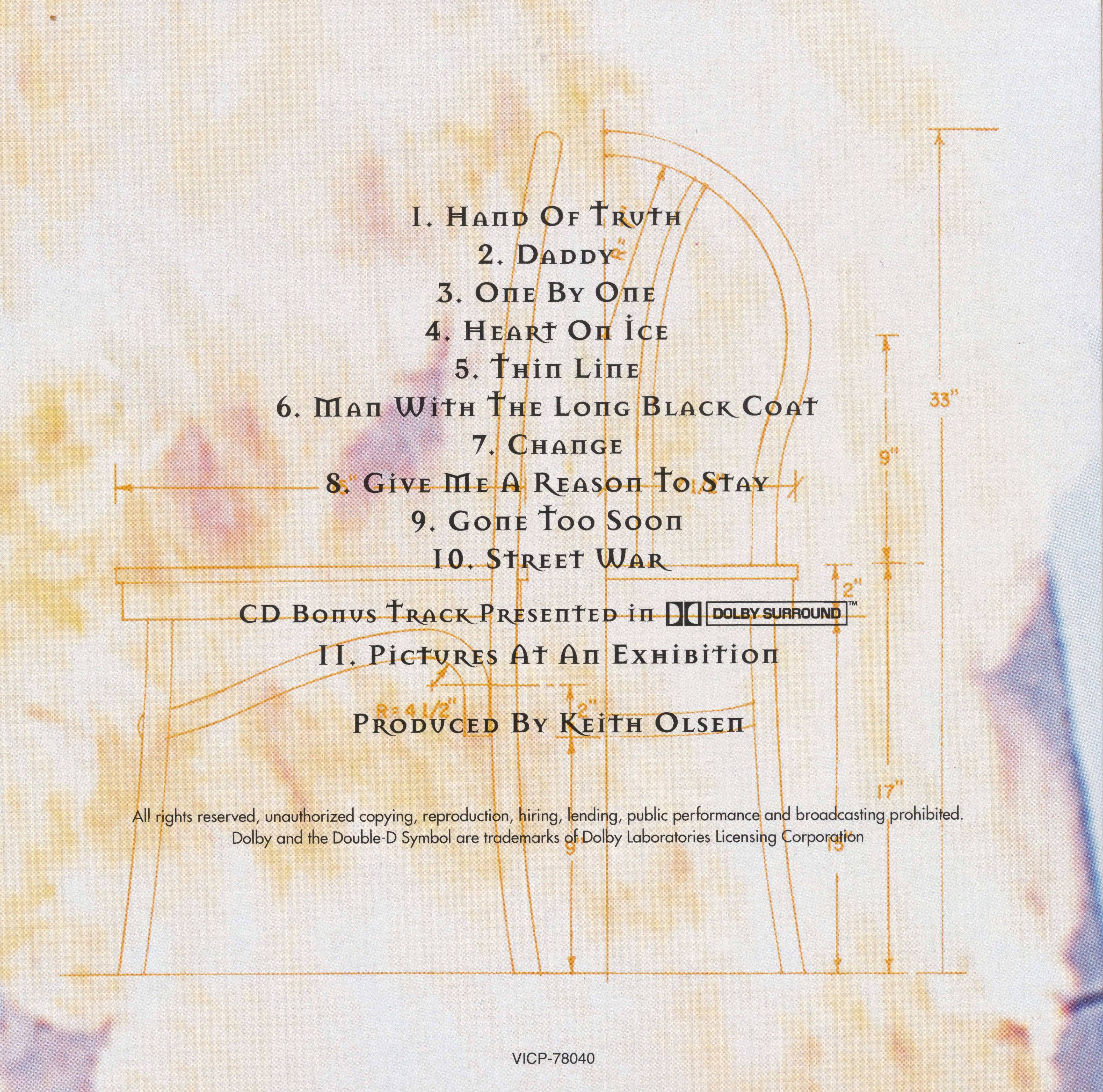 Emerson, Lake and Palmer In The Hot Seat : Back JPN